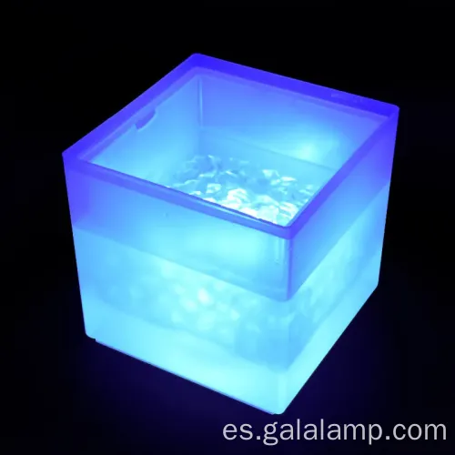 Cubo de hielo luminoso LED moderno para bebidas